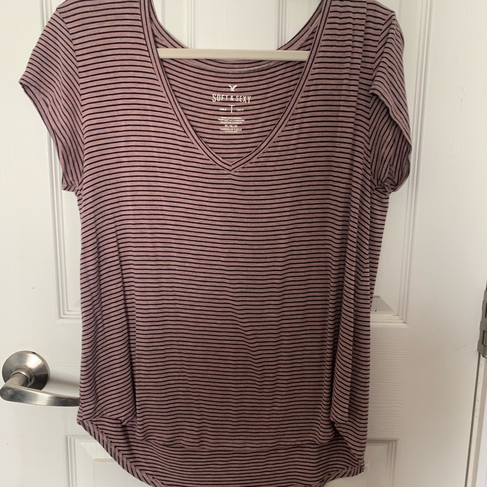 American Eagle striped t shirt